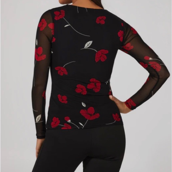 Floral Cut Out Sweetheart Top - Picture 5 of 5
